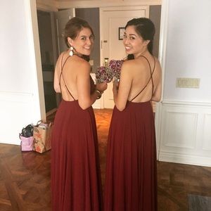Burgundy Lulu’s Bridesmaid Dress
